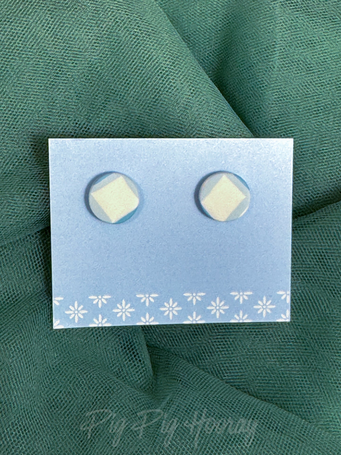 Blue Checkered Stud