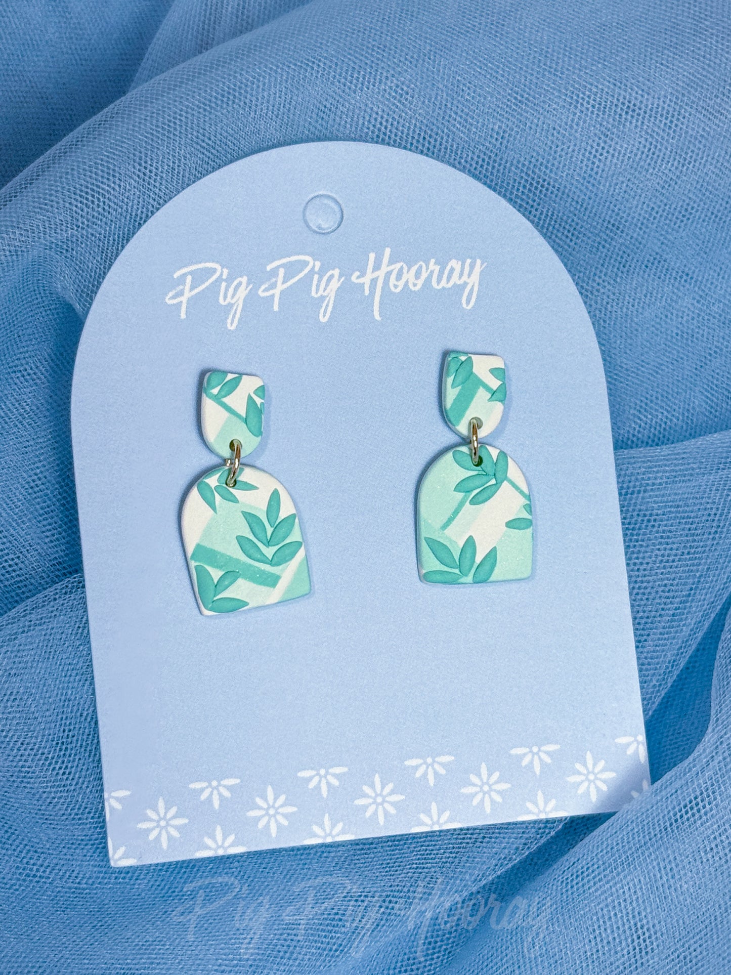 Mint Checkered Dangles 5