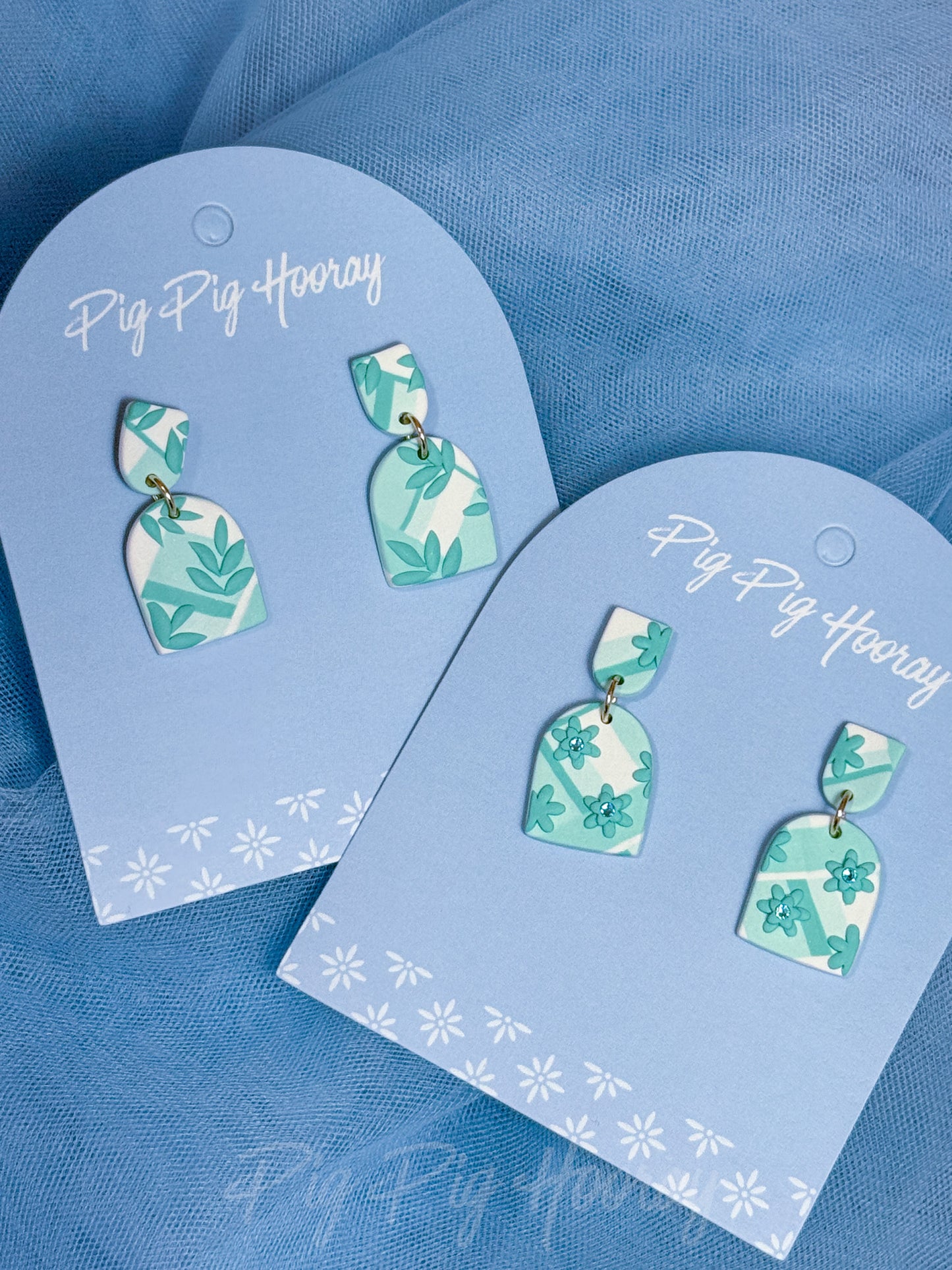 Mint Checkered Dangles 5