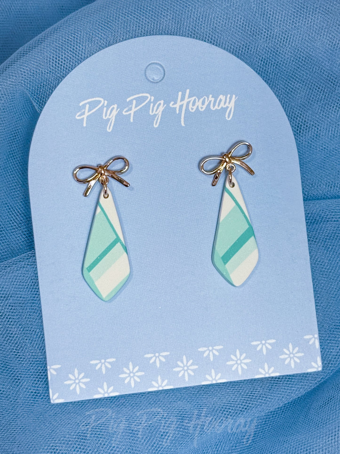 Mint Checkered Dangles 3