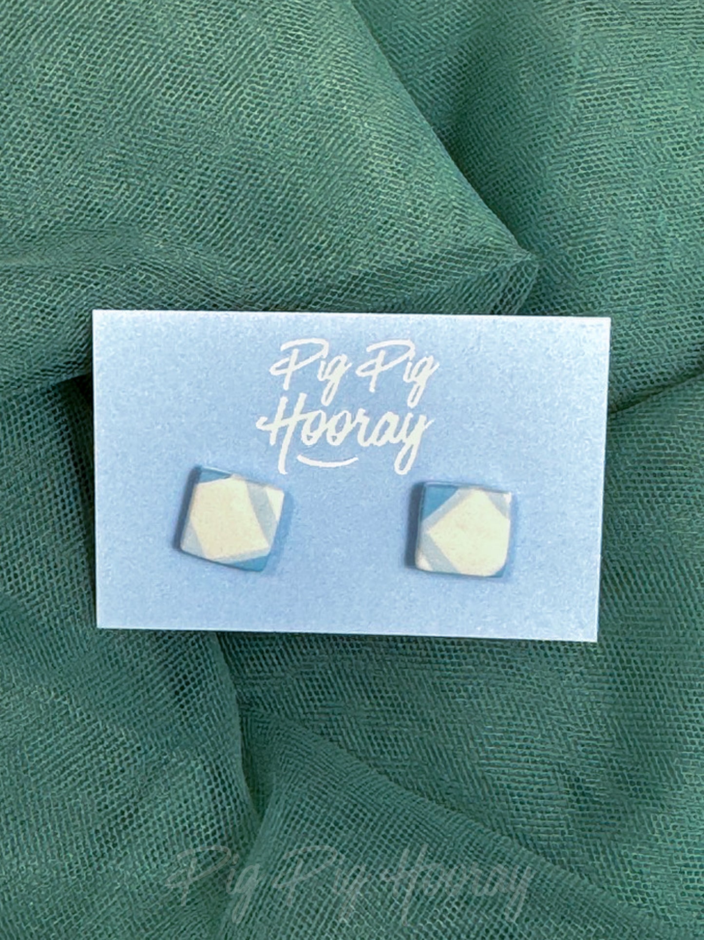 Blue Checkered Stud