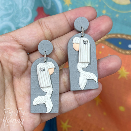 Grey Monochromatic Mermaid