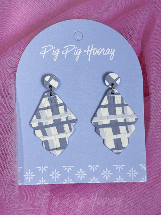 Grey Checkered Dangle 1