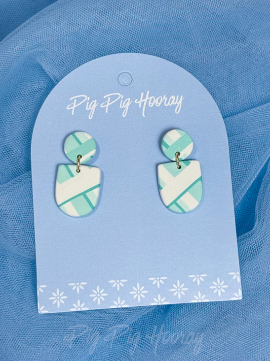 Mint Checkered Dangles 6