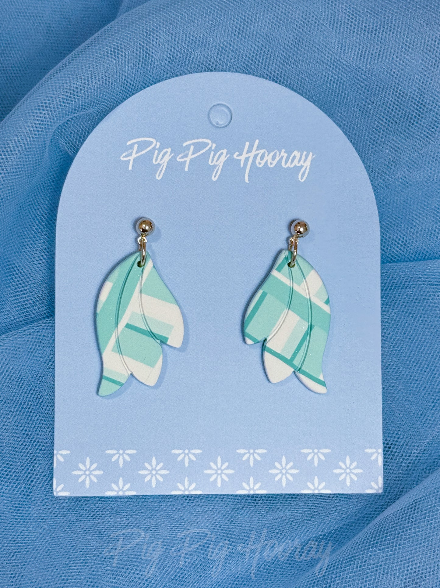 Mint Checkered Dangles 2