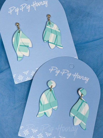 Mint Checkered Dangles 2