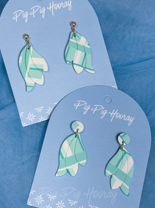 Mint Checkered Dangles 2