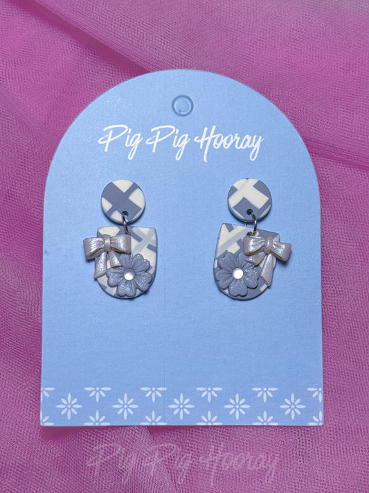 Grey Checkered Dangle 6